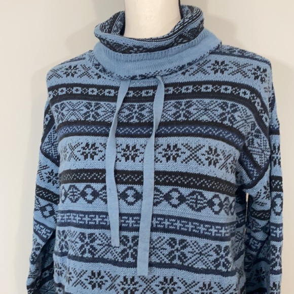 Chaps Winter Snowflake Turtleneck Cowl-neck Chunky Warm Snowflake Sweater - Picture 2 of 6